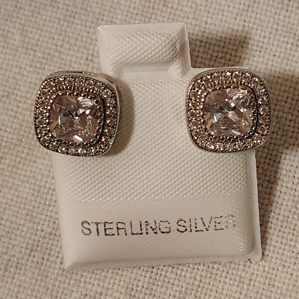 Eton Sterling Silver Square Earrings